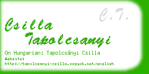 csilla tapolcsanyi business card
