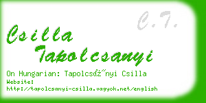 csilla tapolcsanyi business card